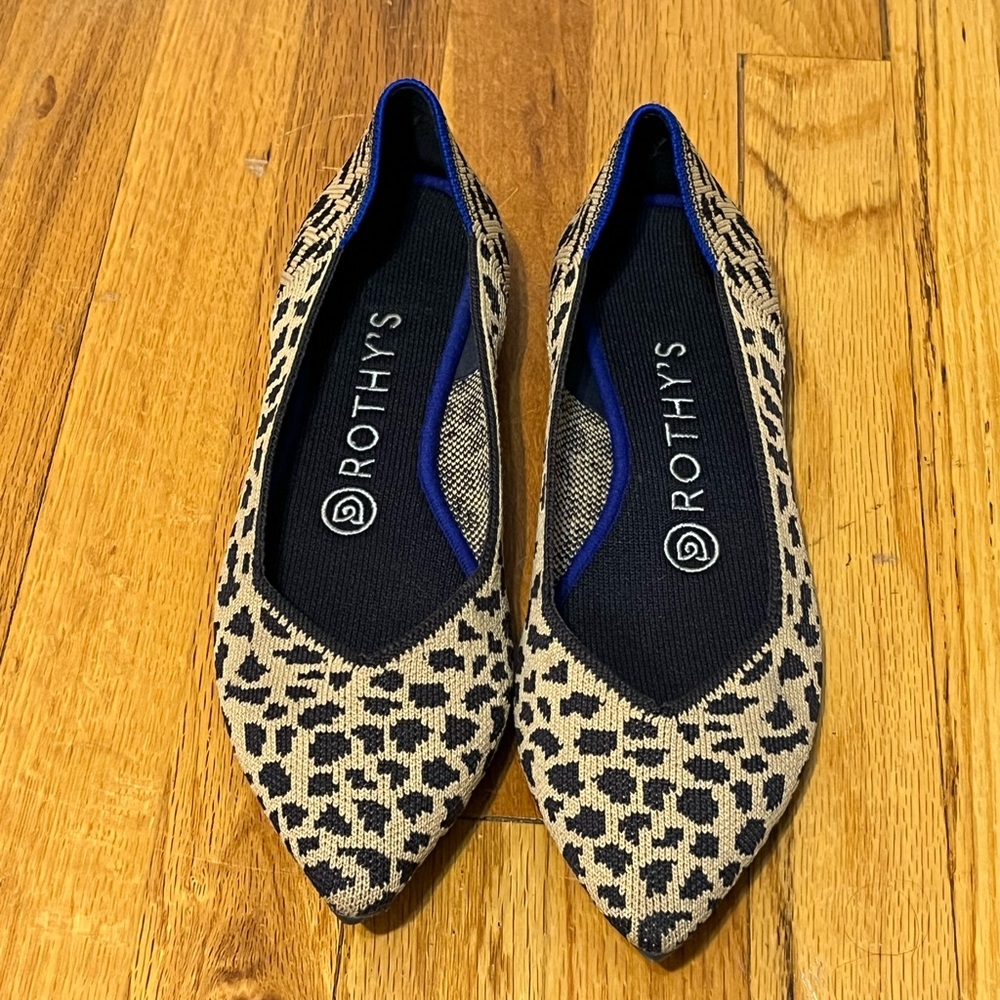 Rothy's Black and Tan Patterned Women's Flats